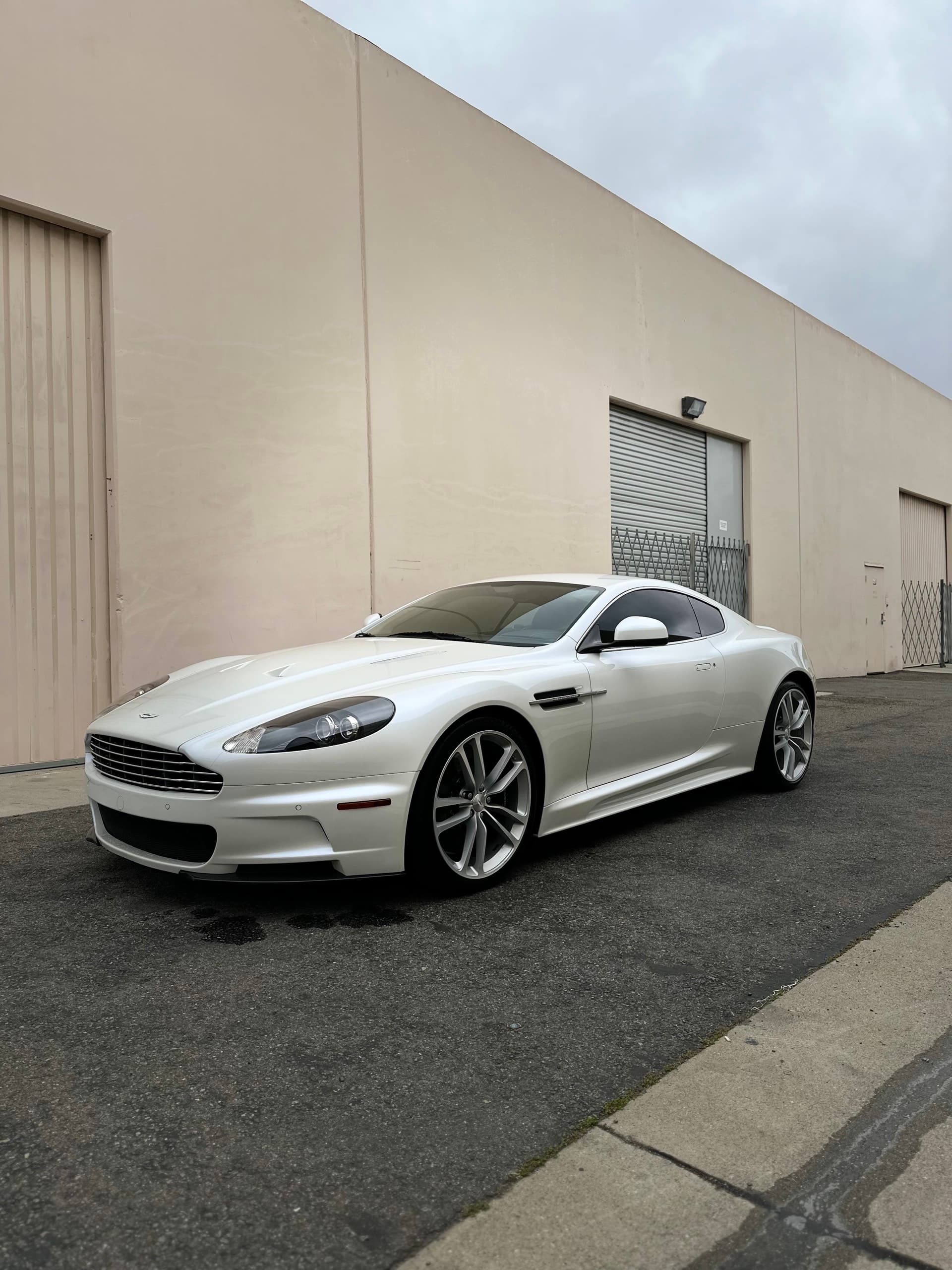 White Aston Martin DBS exterior detailed in Orange County