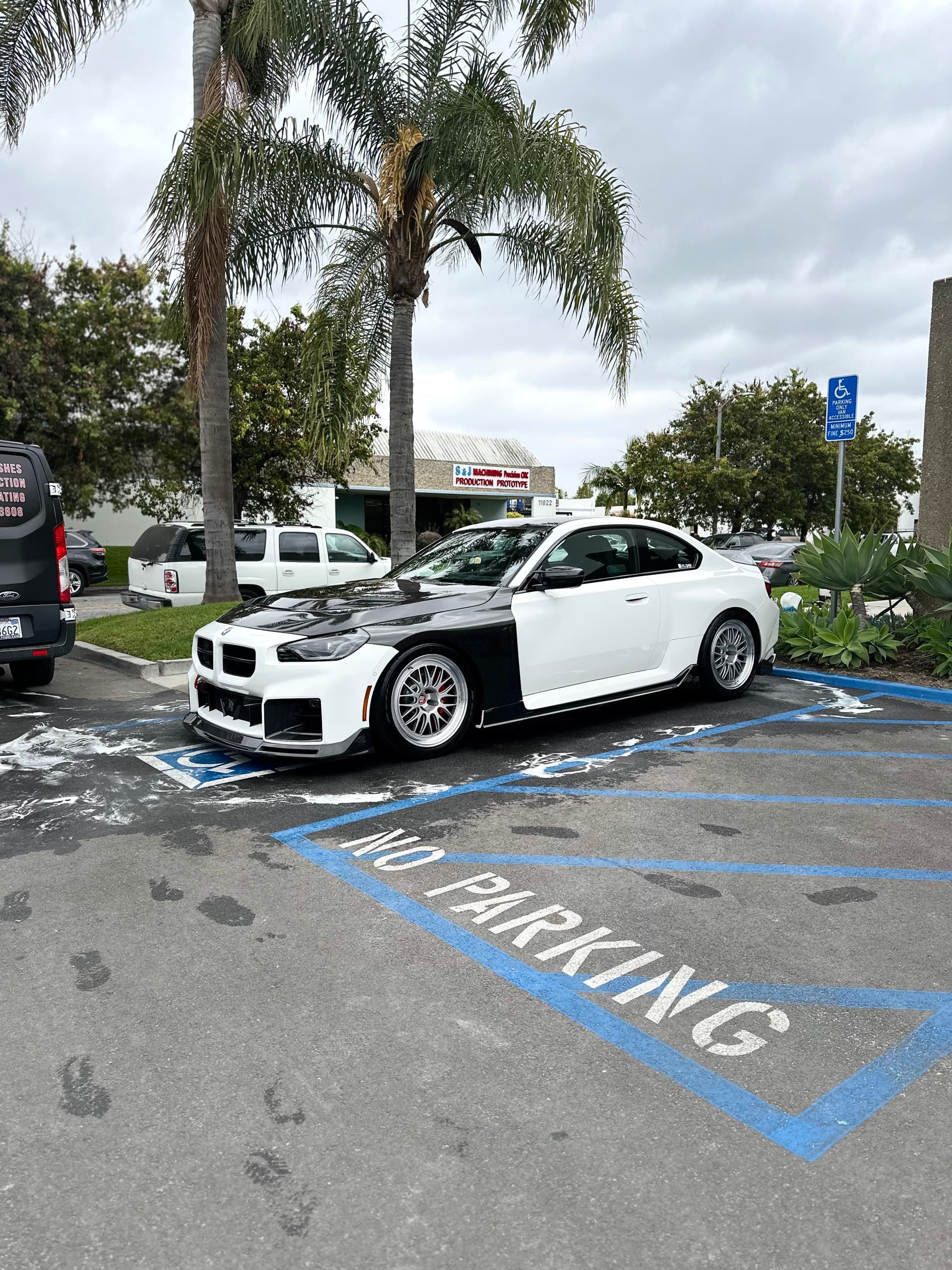 White BMW M2 widebody freshly detailed in Orange County