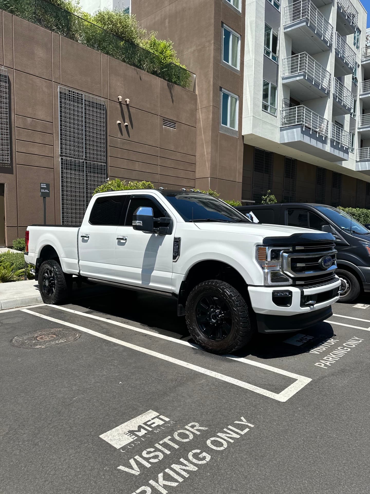 White Ford F250 freshly detailed in Orange County